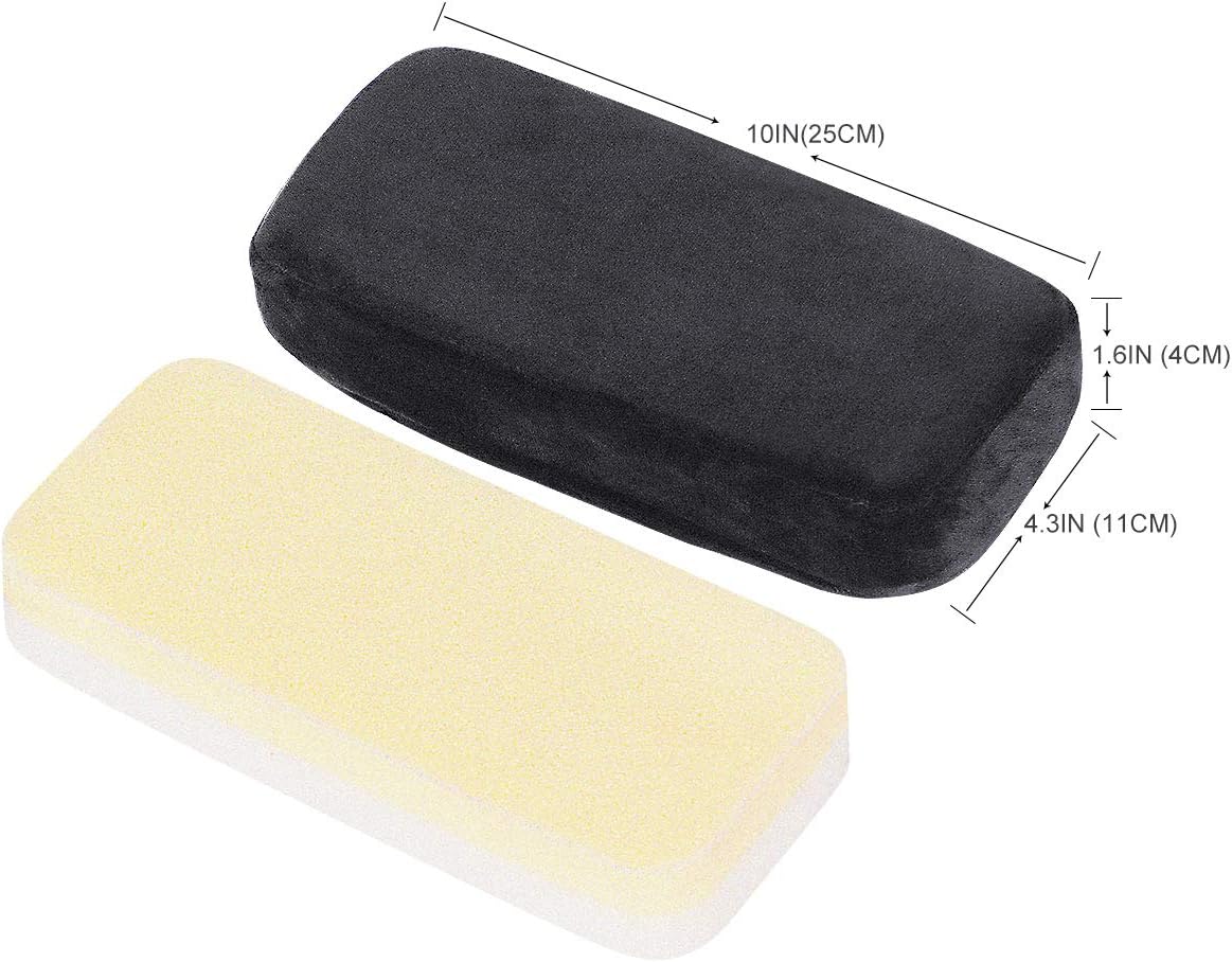 Ergonomic Memory Foam Office Chair Armrest Pads, Comfy Gaming Chair Arm Rest Covers for Elbows and Forearms Pressure Relief(Set of 2), Stretch Fit