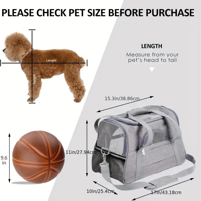 Pet Carrier for Large and Medium Cats, Soft-Sided Pet Carrier for Big Medium Cats and Puppy, Dog Carriers