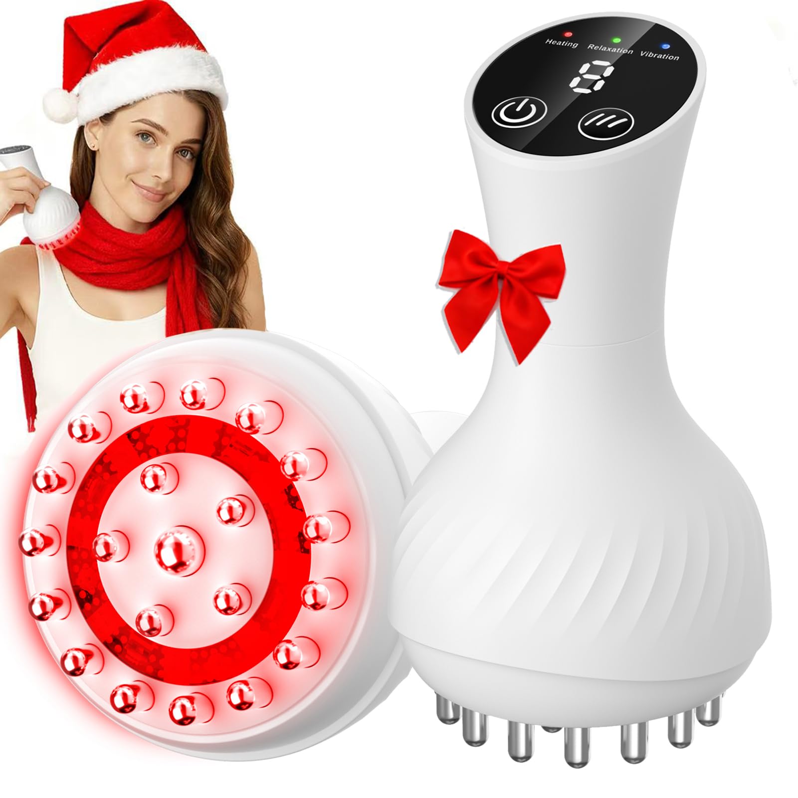 Lymphatic Drainage Massager & Anti Cellulite Massage Tool,New Lymphatic Massager,Helps Reduce Stretch Marks & Cellulite，for Belly, Arms & Legs,Body Sculpting Machine with Heat & Vibration