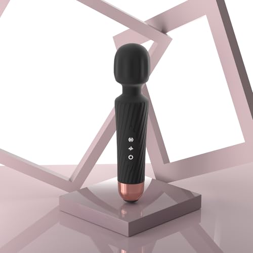 Power Wand Massager, Wireless Waterproof USB Rechargeable Massage with 8 Powerful Speeds 20 Modes Vibration,Mini Frequency for Muscle Aches & Sports Recovery