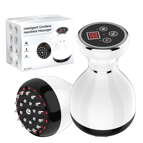 Lymphatic Massager for Body Contouring & Care – Handheld Device for Legs, Arms & Belly with Heat and Vibration, Aims to Improve Appearance of Skin Texture