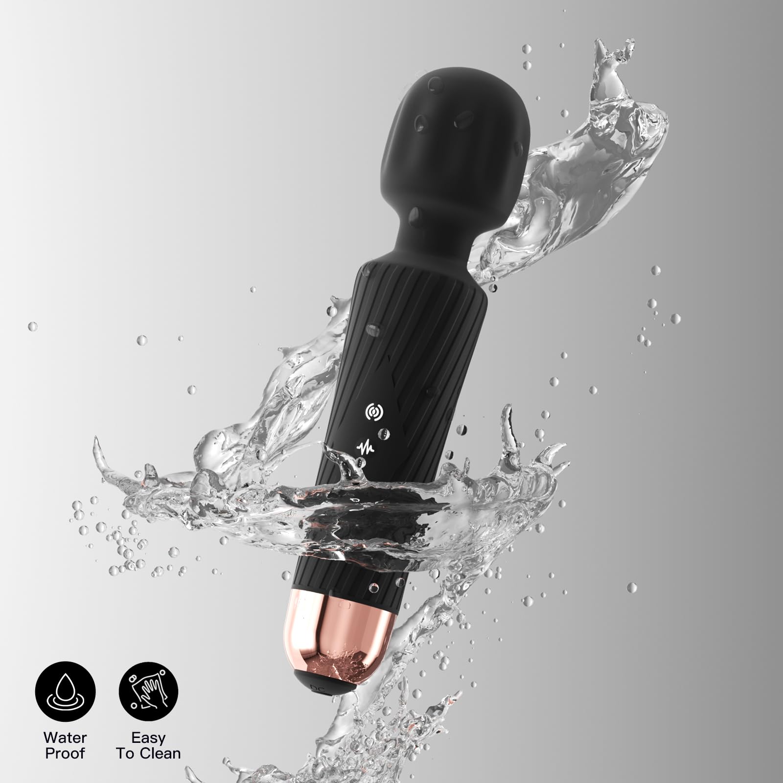 Micro Personal Massage Wand Smallest Strongest Handheld Cordless Massager, Strong Powerful Compact Perfect For Travel, Magic Stress Away, All Body Back Legs Hand Pains Sports Recovery