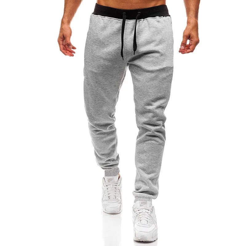 Men's Athletic Trainning Joggers Casual Loose Fit Sweatpants Spring Fall Fleece Lined Pants Elastic Waist Drawstring Trousers