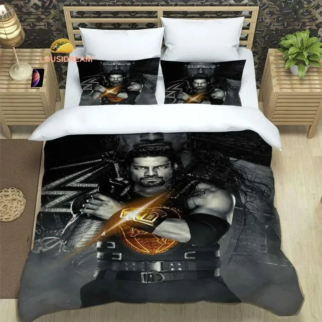 Wrestling Game WWE EAW Bedding Set Fashion Wrestling Sport American Nightmare Cody Rhodes Duvet Cover Bed Comforter Set