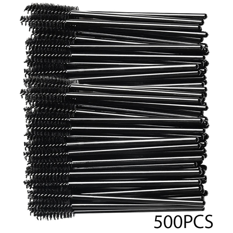 500/1000PCS Eyelashes Brushes Set Wholesaler Disposable Lash Mascara Brush Lashes Extension Eyebrow Wands Applicator Makeup Tool
