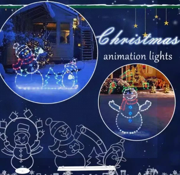 Solar Powered Animated Snowball Light LED Glowing Snowman Christmas Waterproof for Outdoor Garden Yard Xmas Ornament Gift Idea