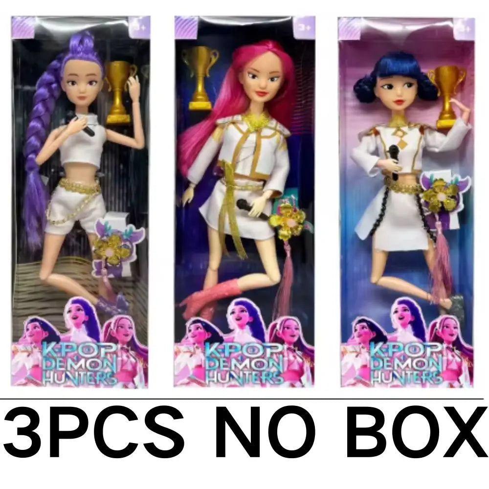 2026  30cm NEW Anime KPop Demon Hunters Doll Vinyl Toy Rumi Mira zoi Character vinyl mask figurine Birthday Gift Fan Club Gifts