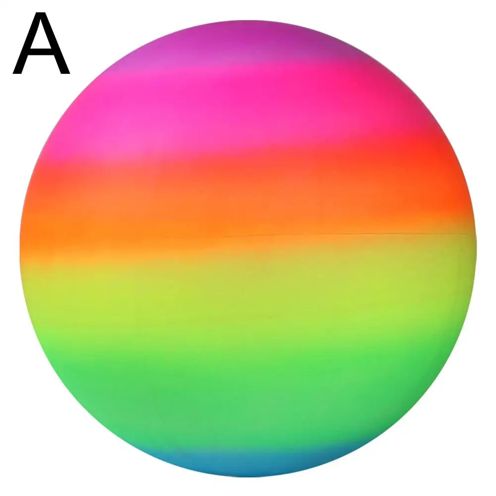 1 Pcs Rainbow Beach Ball Inflatable Summer Beach Ball Game Rubber Pool Net Kids Garden Volleyball Beach Toy Rainbow Swim T2J8