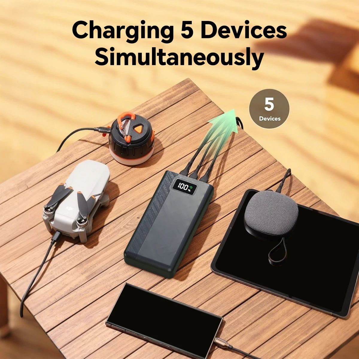 40000mAh Portable Large Capacity Mobile Power Bank, 4 Outputs And 3 Inputs, With LED Power Display, Suitable For Most Electronic