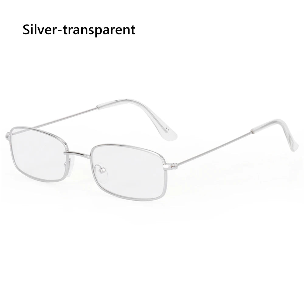 Trendy Rimless Sunglasses for Women Men Rectangle Fashion Shades Small Square UV400 Sun Glasses For Female Male Traveling Oculos