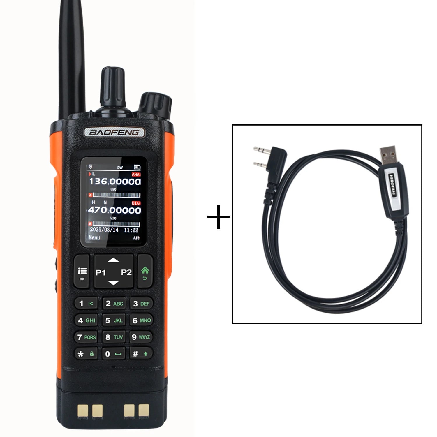 Baofeng DM-32 GPS APRS AES256 Encryption DMR Digital Analog UHF VHF Dual Band 8W Air Band FM Walkie Talkie DM-32UV