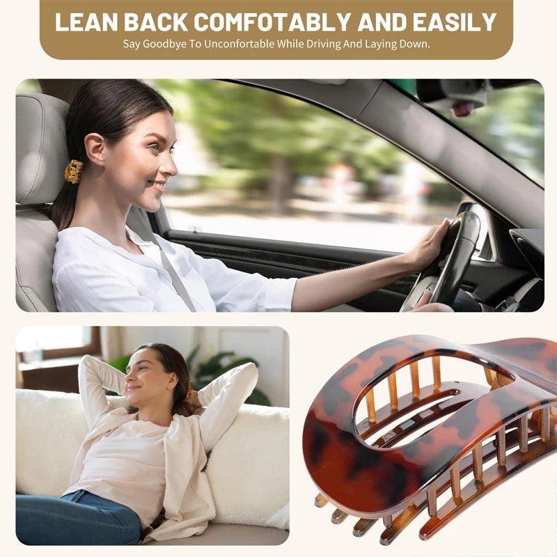 Flat Hair Clips For Women French Korean Style Hair Claws Accessories Trendy Hair Pin Clip Leopard Hair Clip Top Simple Headpiece