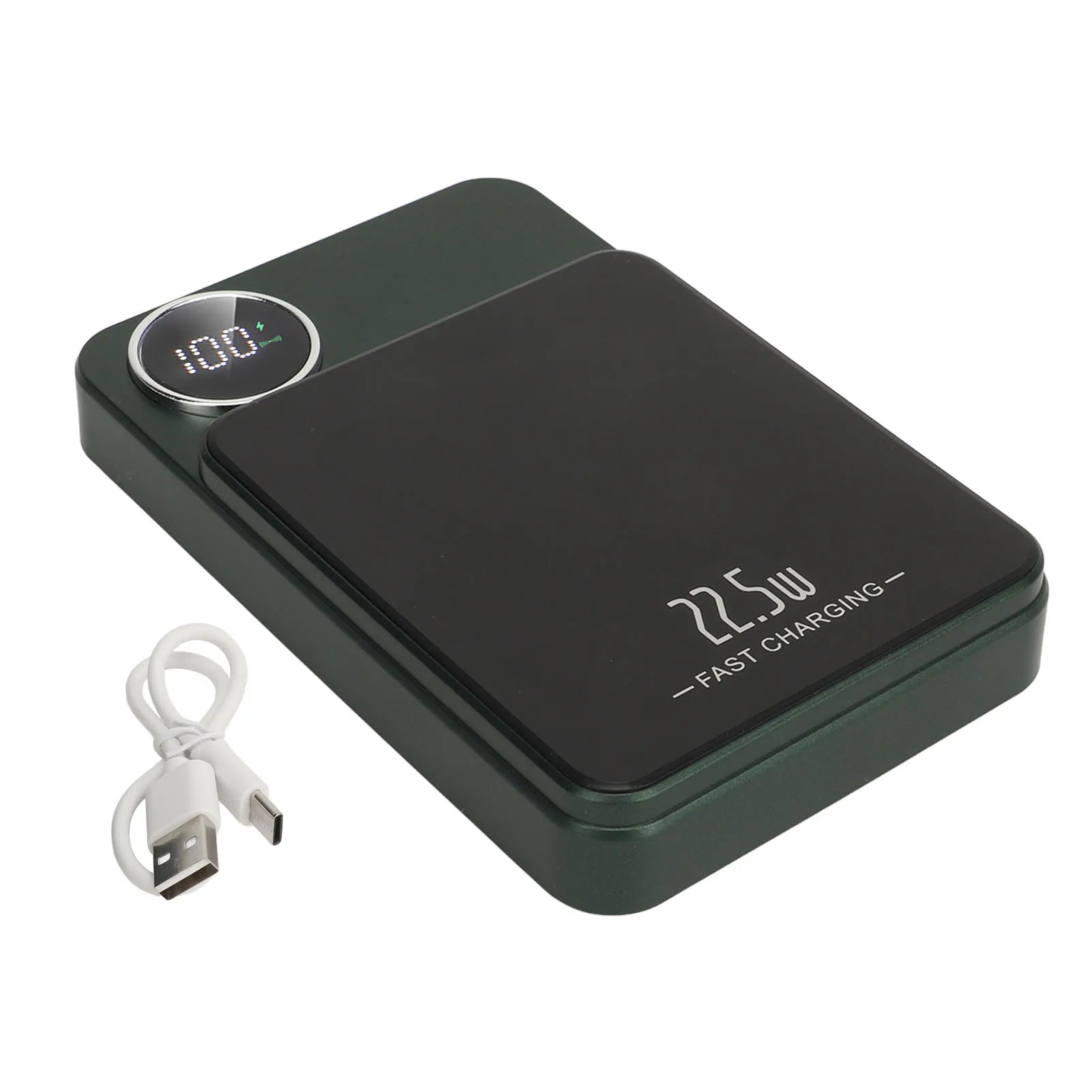 Clearance Deal Wireless Portable Charger Accurate Power Display Built in 5000mah Large Capacity Battery Magnetic Power Bank 15W