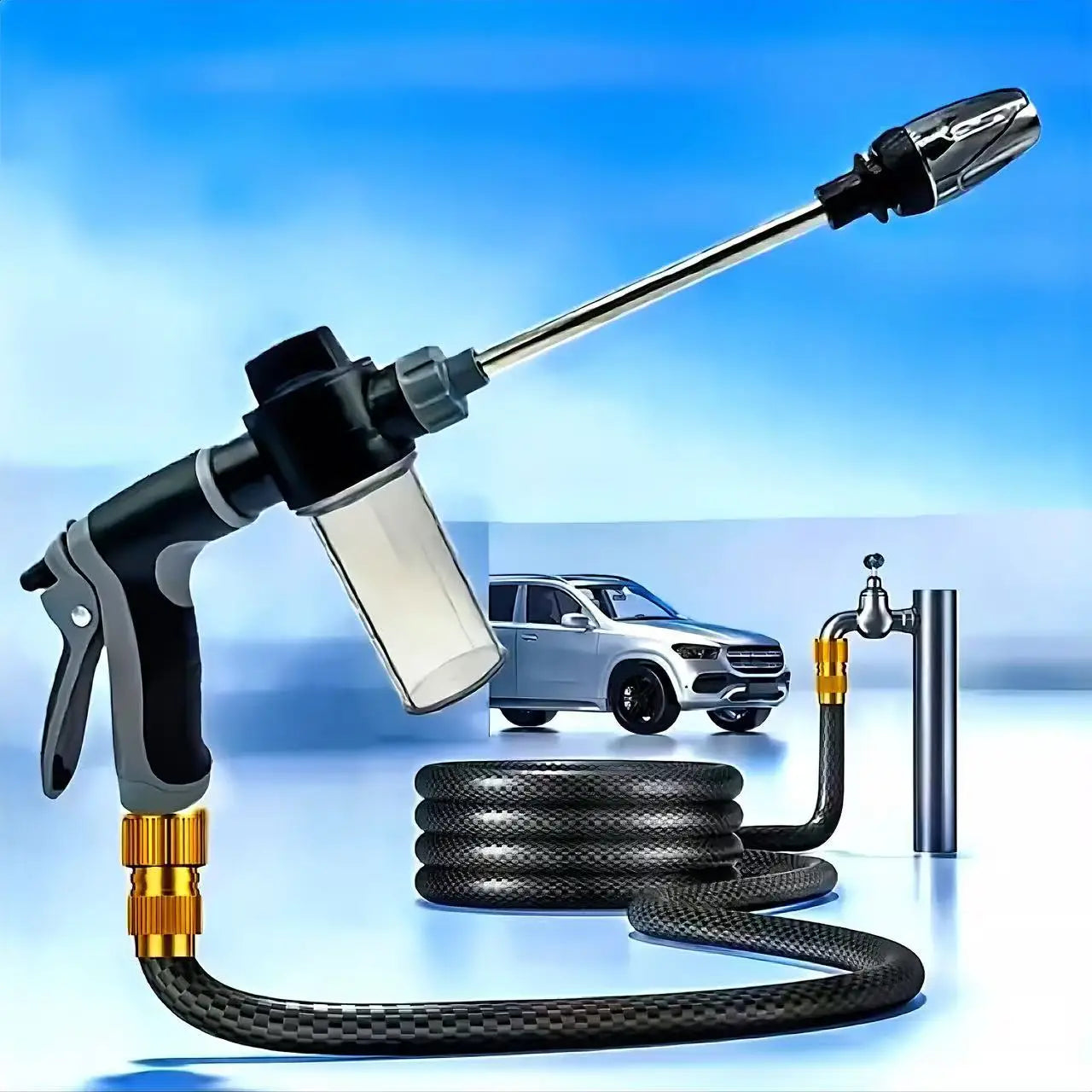 2x Stronger Portable Power Washer - High Pressure Water Gun for Car Washing Plant Watering Durable Plastic Ergonomic No Battery