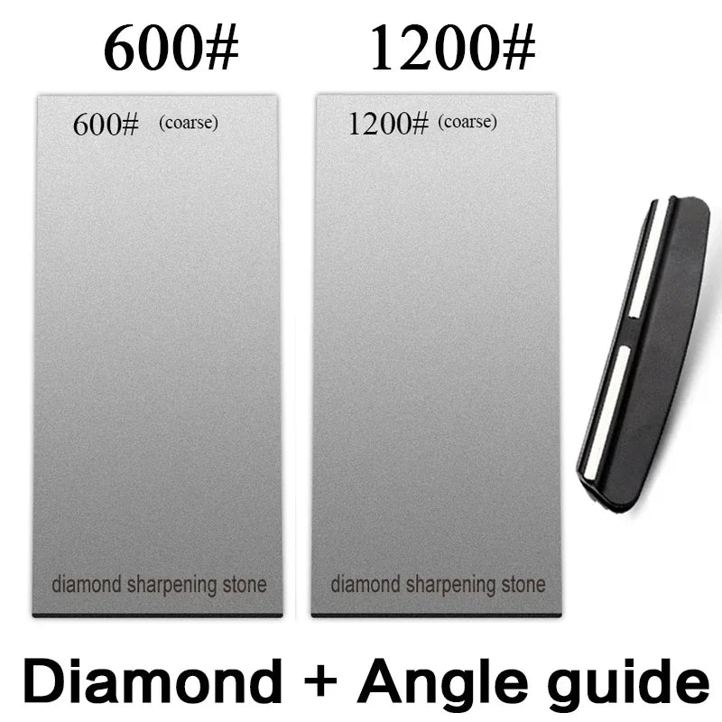 120/600/1500/3000 Grit Diamond Sharpening Stones Knife Sharpener Anti-skid Base Kitchen Knife Sharpening Tool Set Flake Plate