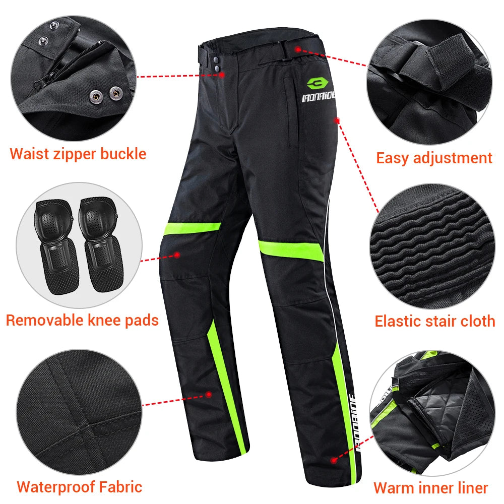 Winter Windproof Waterproof Motorcycle Pants Men Outdoor Motocross Pants Breathable Reflective Racing Pants Motorcycle Equipment