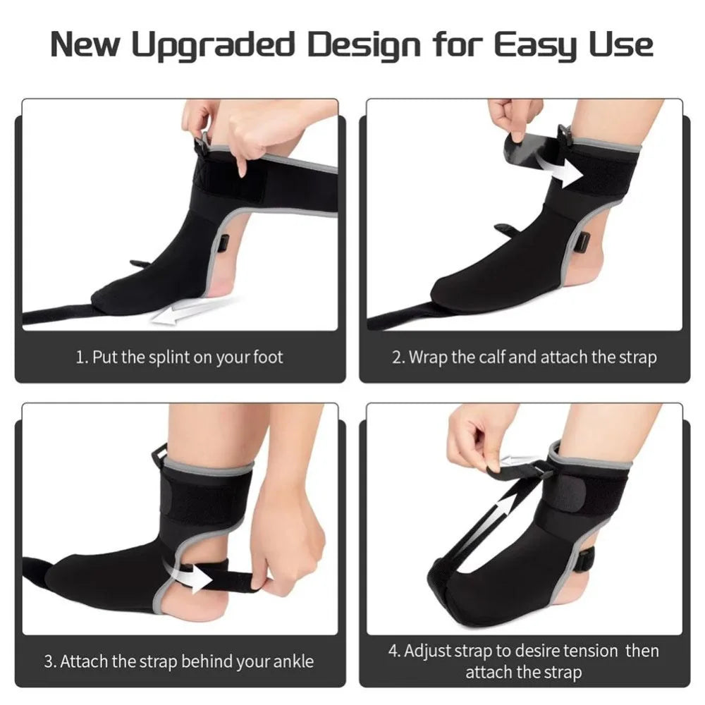 1PCS Night Splint for Foot Drop Adjustable Ankle Support Brace Plantar Fasciitis Relief Orthotic Device Rehab Care Men Women