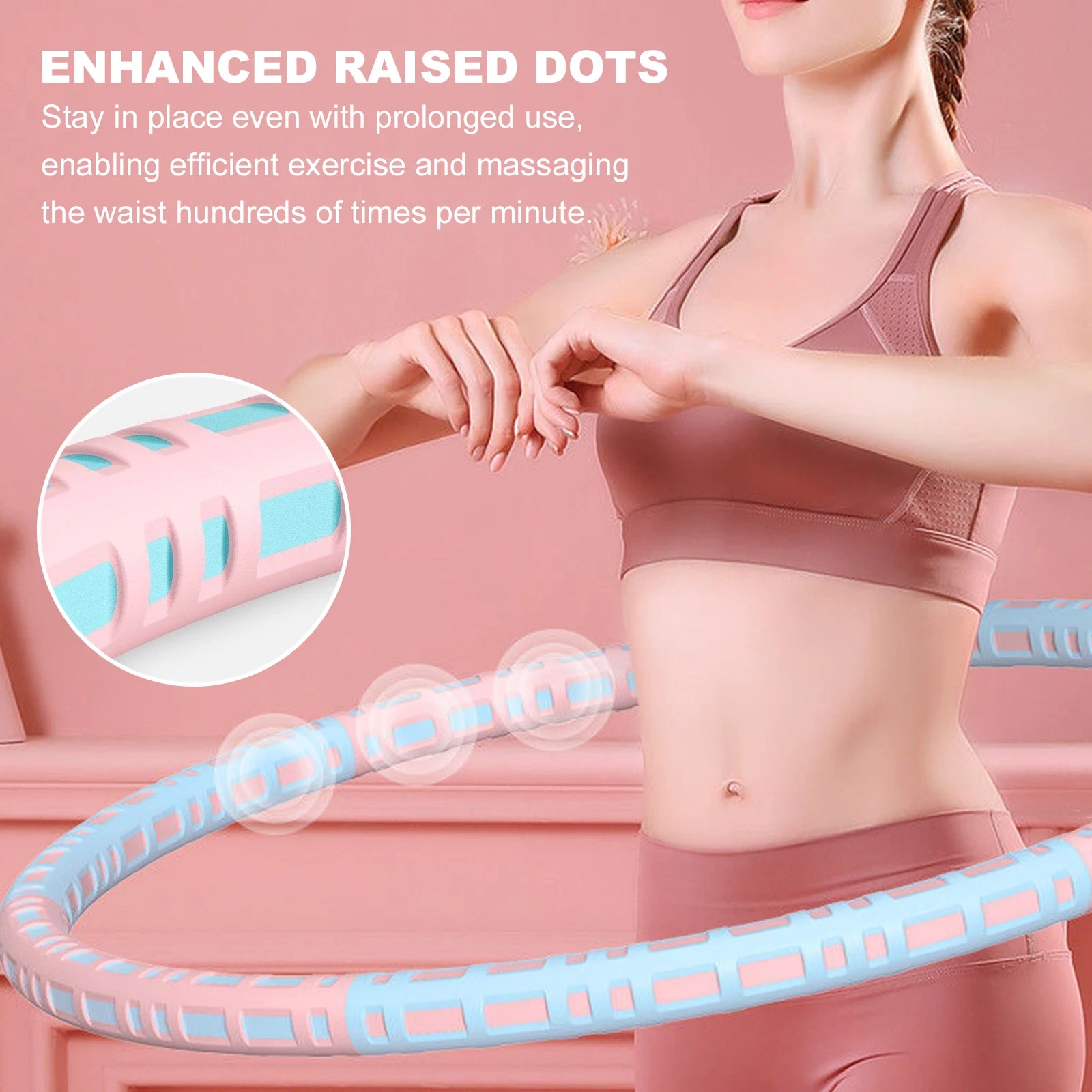 1 Piece Detachable Stainless Steel Sport Hoops Fitness Exercise Weighted Hoops Detachable Fitness Hoop for Adults Kids Women