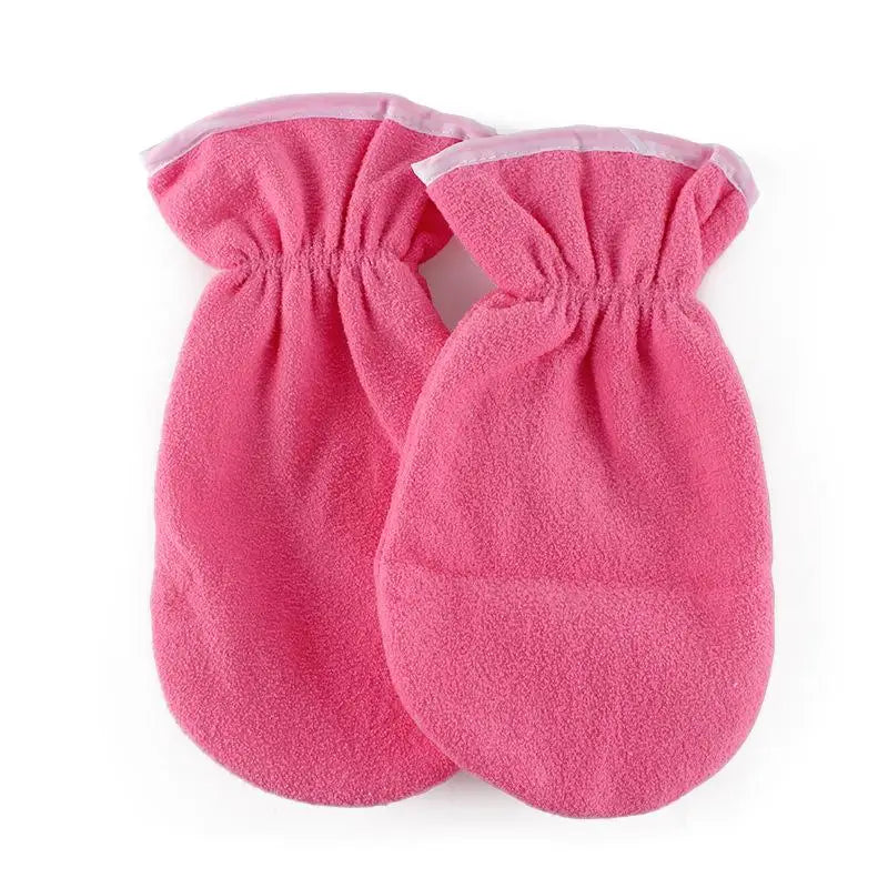 〔DD329〕1 Pair Insulation Care Gloves Flannel Elastic Opening Nail Protection Hand Therapy Paraffin Wax Mitts Reusable Warmers
