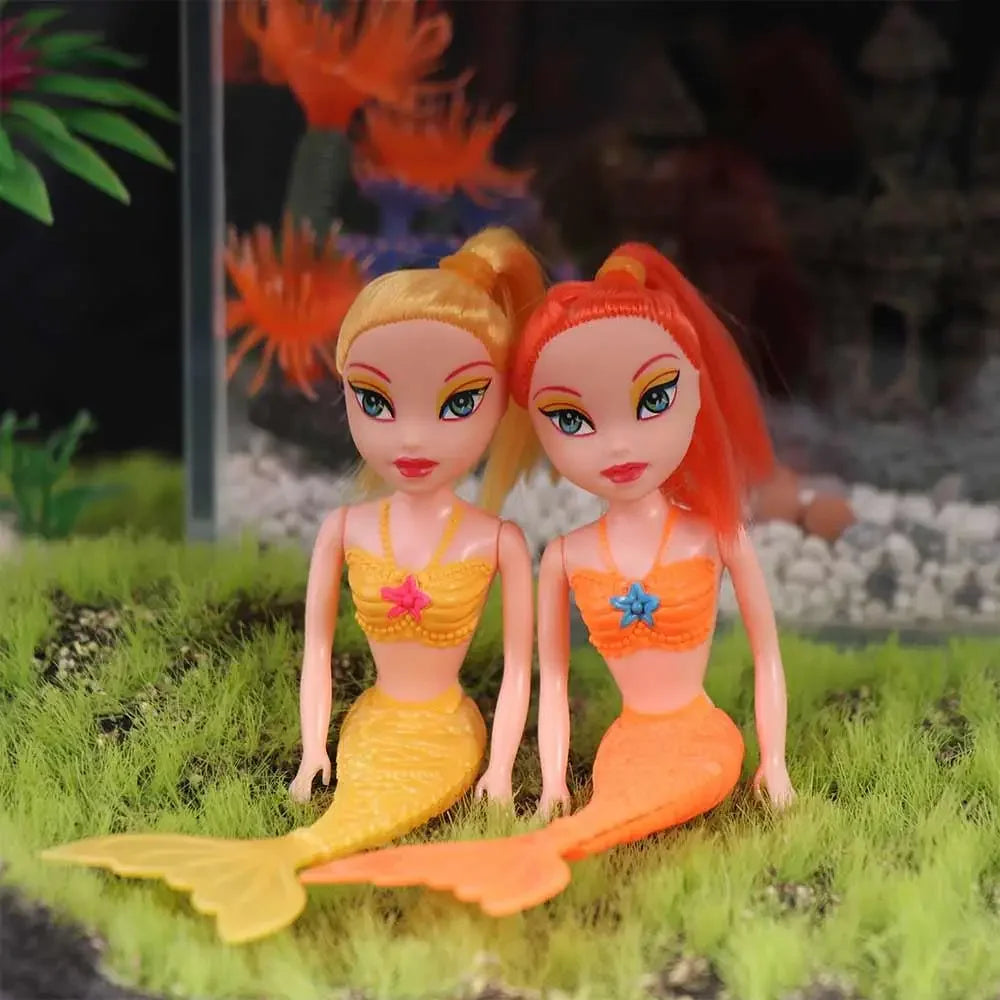 16cm Princess Fairy Mermaid Dolls Bath Swimming Pool Waterproof Mermaid Doll Girls Toy Girls Birth Gift Toy Kids Educational Toy