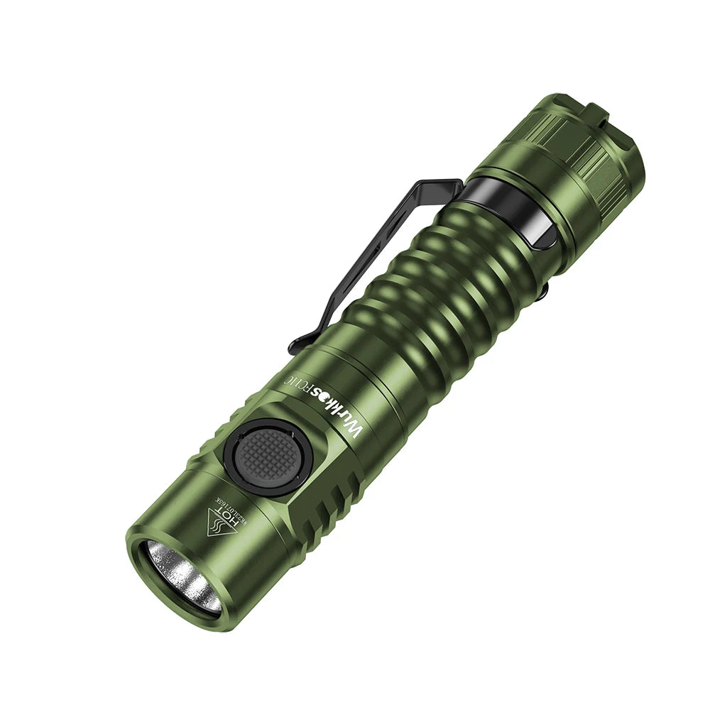Wurkkos FC11C 519A USB-C Rechargeable EDC 18650 Flashlight Max Output 1200 LM IP68 Waterproof Magnetic Tail Hiking Travel Torch