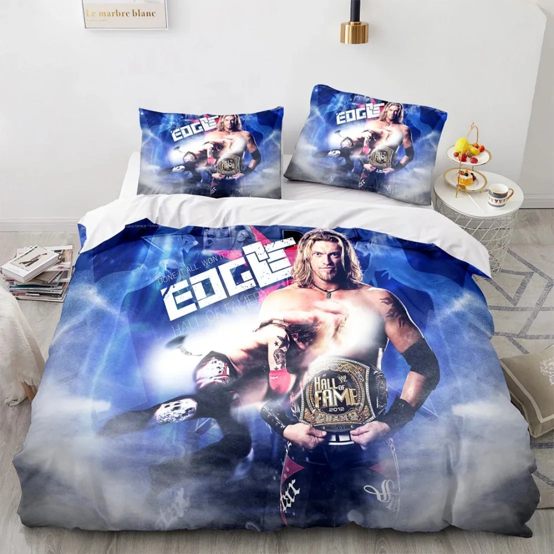 Wrestling Game WWE EAW Bedding Set Fashion Wrestling Sport American Nightmare Cody Rhodes Duvet Cover Bed Comforter Set