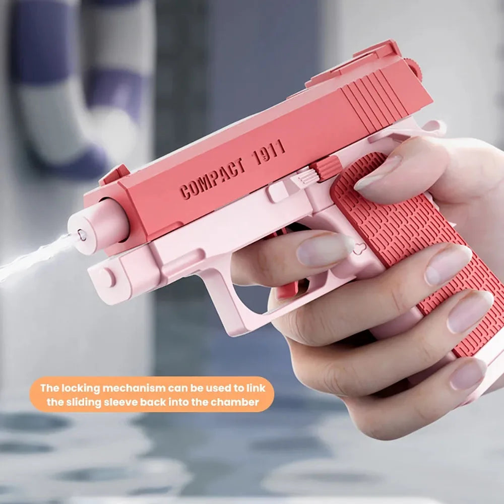 Children Summer M1911 Water Gun non Electric Pistol High-pressure Full Automatic Shooting Water Beach Toy Gun For Kids Boys Girl