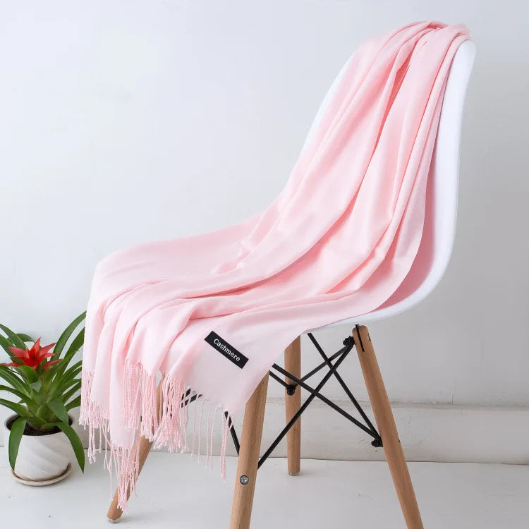 Fashion Solid Scarf Women Cashmere Soft Winter Warm Scarves Hijab Female Long Headband Shawl Wraps Bandana Foulard 2022 Echarpe