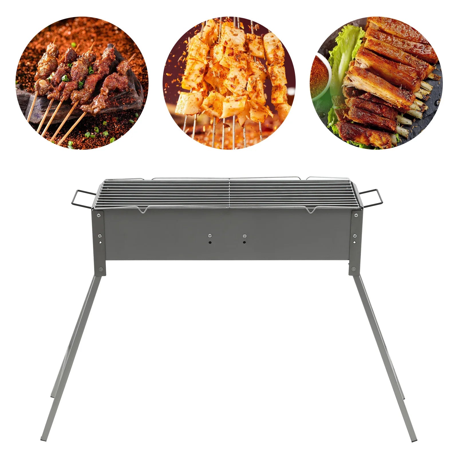 Portable BBQ Grill Folding Camping Barbecue Grill Charcoal Grills