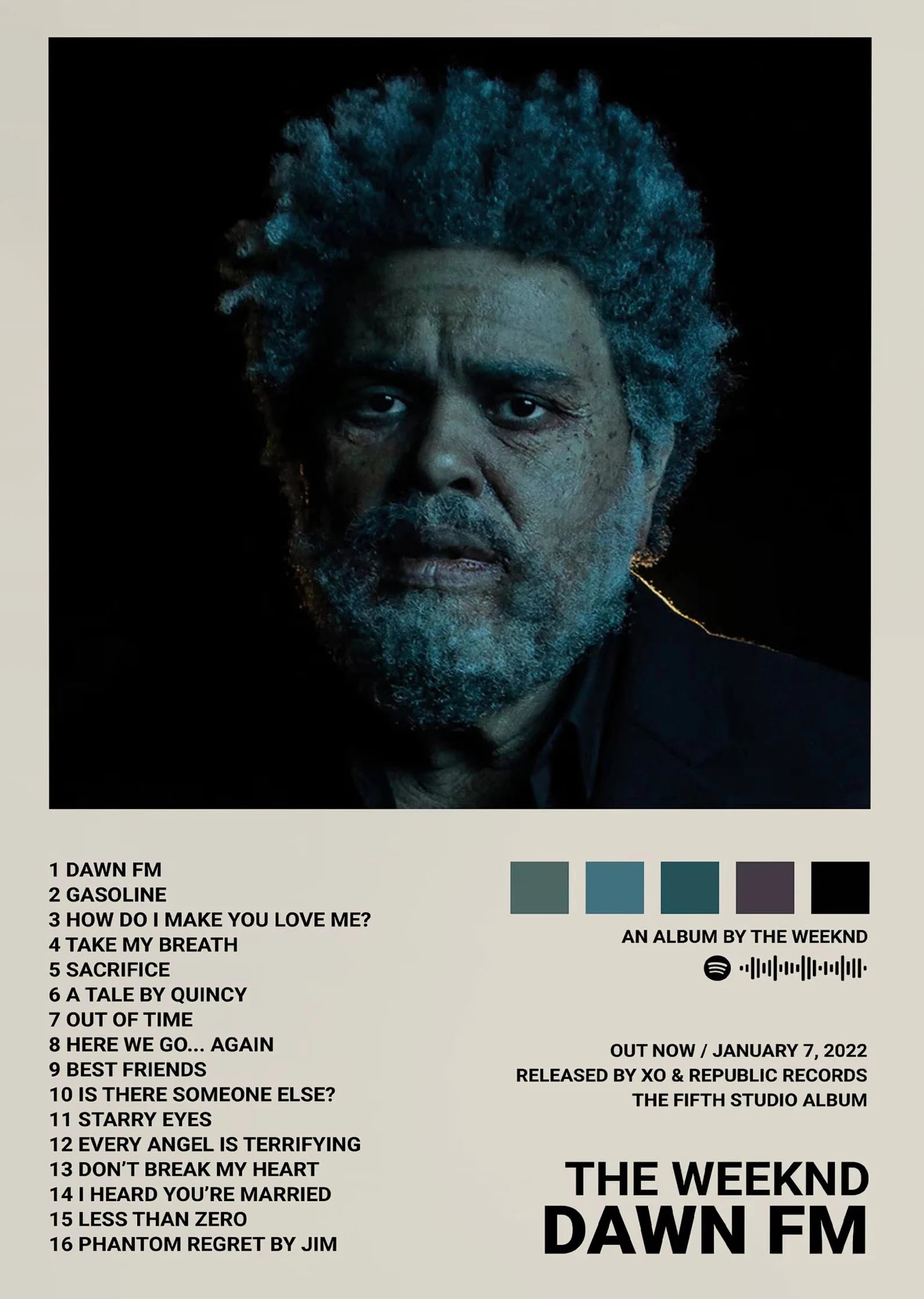 Music Album Star The Weeknd Hip Hop Posters Prints Canvas Painting Singer Wall Art Picture for Living Room Home Decoration Gift