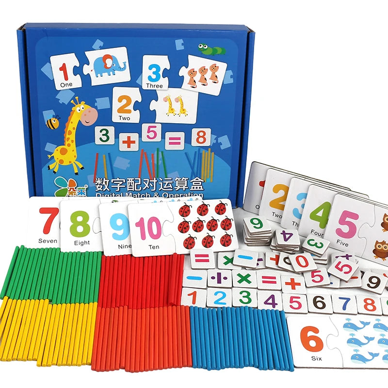 Digital Pairing Math Toy Set Versatile number learning tools Super practical for kids to count and do math