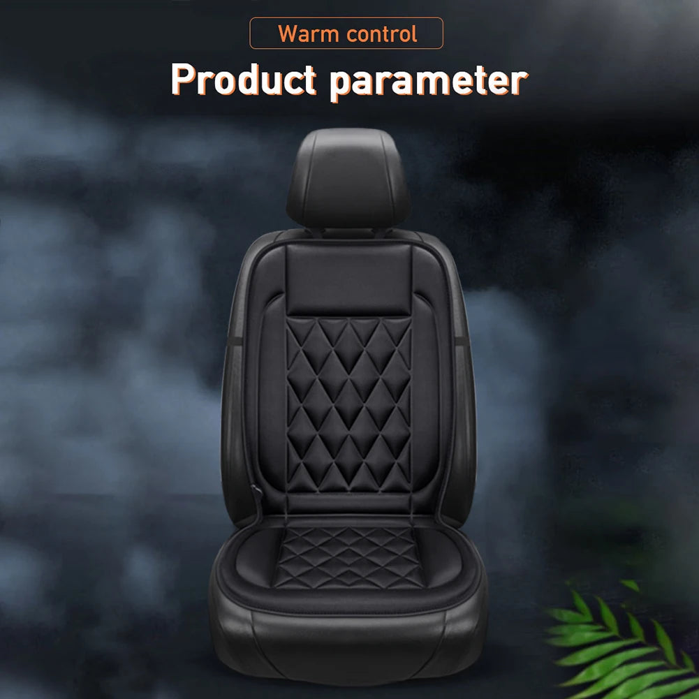 Winter Car Seat Warmer Cover 2 Gear Adjustable 12V Heating Electric Car Seat Cushion Non-slip Breathable Auto Interior Accessory