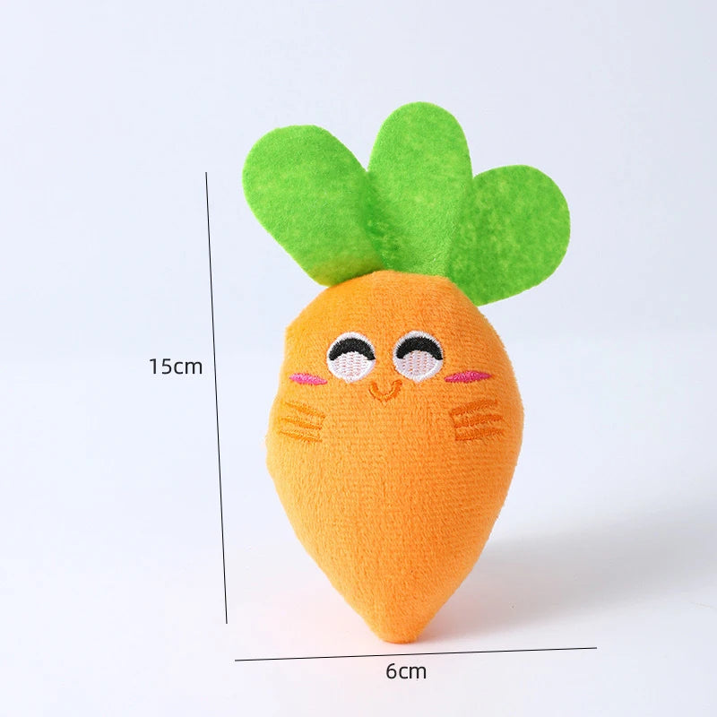 Dog Toy Pet Carrot Plush Toy Vegetable Chew Toy for Small Medium Large Dogs Universal Pet Sound Playing Toy Pet Accessories