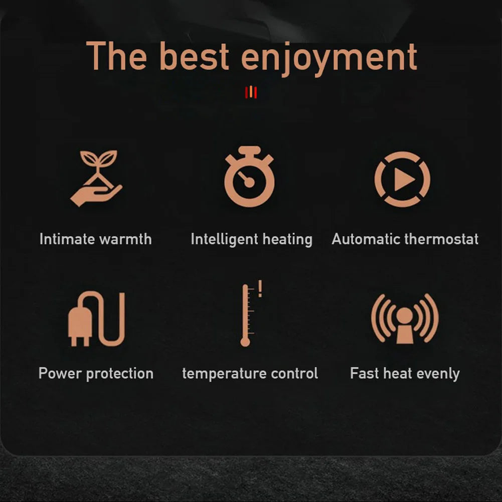 Winter Car Seat Warmer Cover 2 Gear Adjustable 12V Heating Electric Car Seat Cushion Non-slip Breathable Auto Interior Accessory