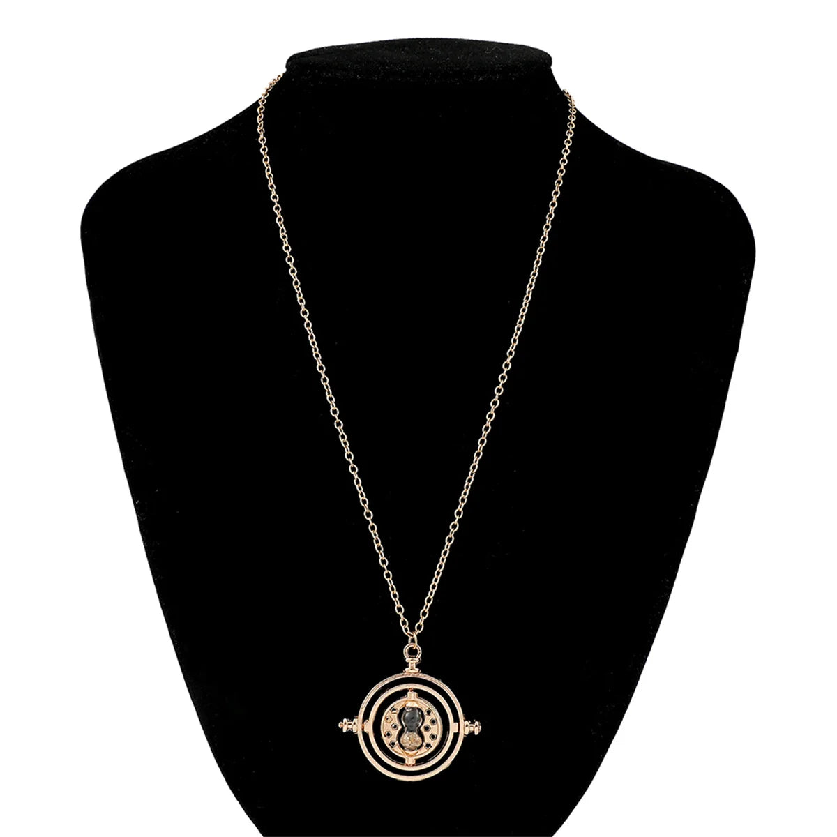 Magic Time Turner Necklace 360 Rotatable Hourglass Potters Cosplay Astronomical Converter Fans Gift