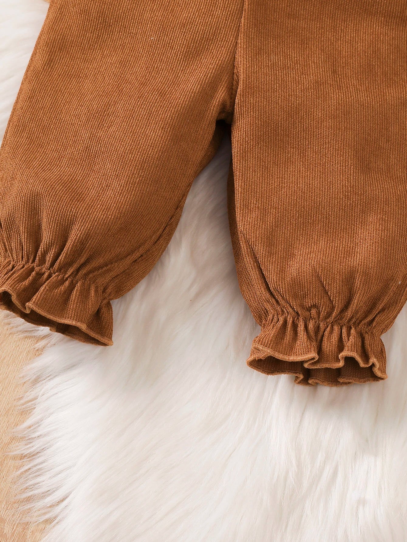 Winter  0-2  Years  Old  Infant  Baby  Girls  Long  Sleeved  Top  And  Strap  Pants  2 -Piece   Set