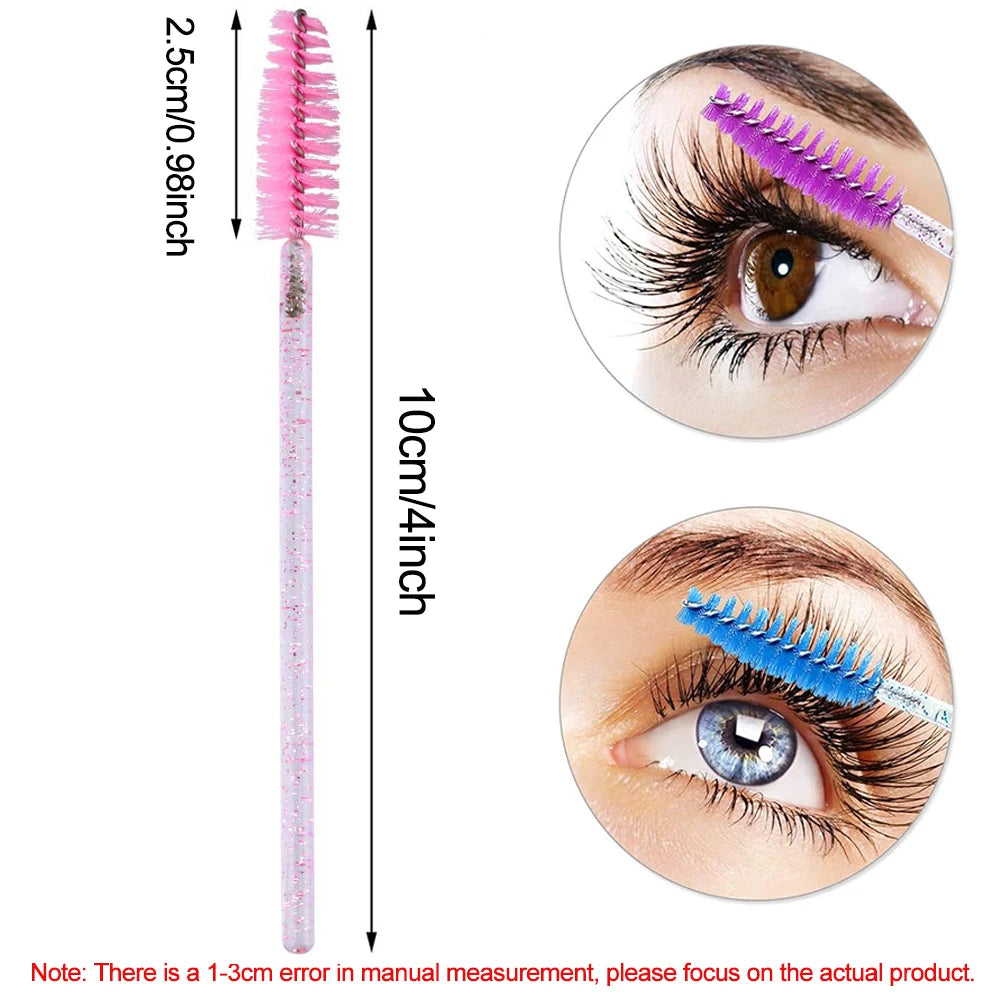 500/1000PCS Eyelashes Brushes Set Wholesaler Disposable Lash Mascara Brush Lashes Extension Eyebrow Wands Applicator Makeup Tool
