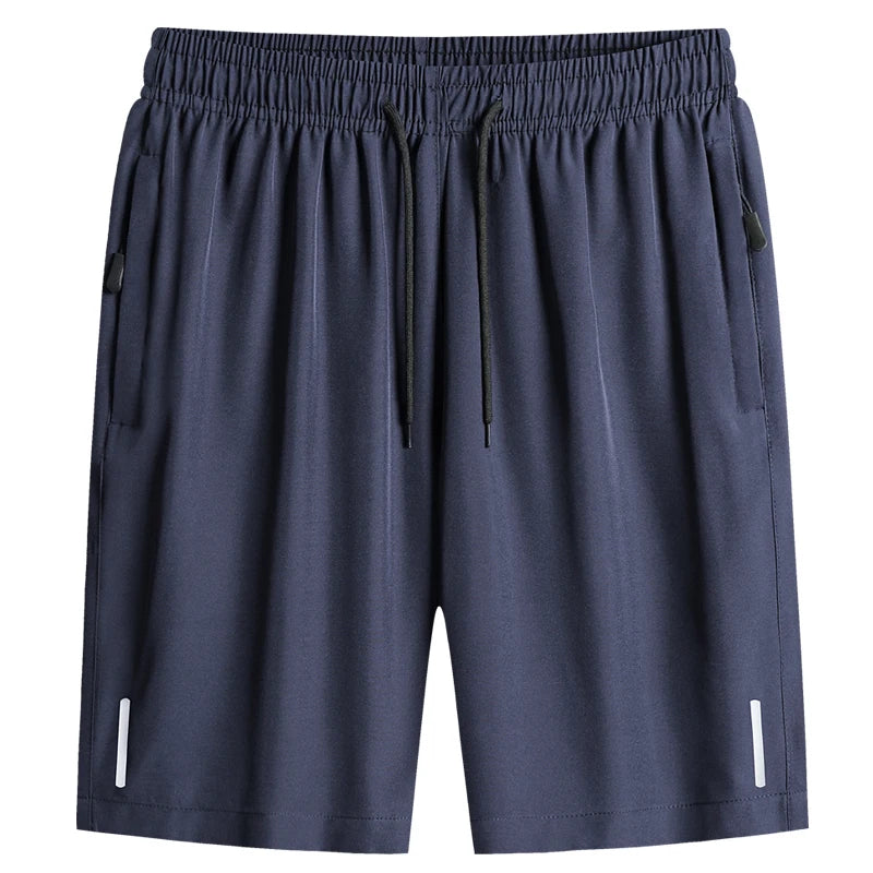 Summer High Quality Ice Thin Style Shorts Men Casual Elastic Waist Men Quick Dry Sports Style Fitness Jogging Beach Shorts