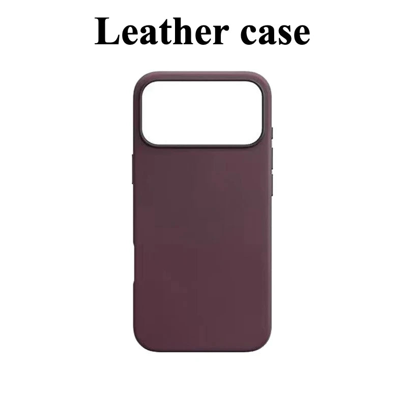 For Apple Magsafe Leather Case for IPhone 17 Pro Max 17 Air Case Wireless Charging Magnetic Cover 16 Pro Max with Box