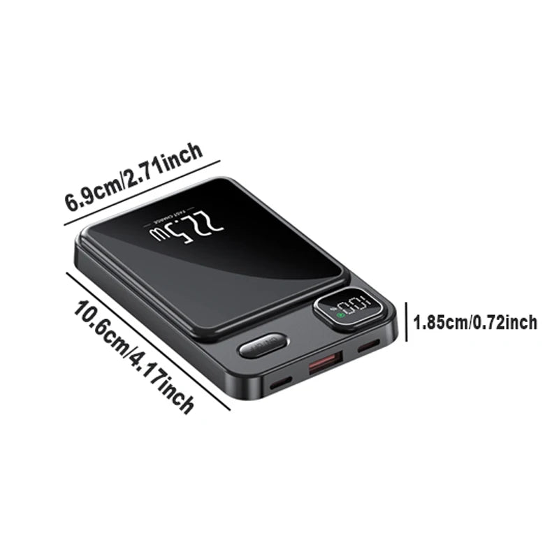 10000mAh Capacity Power Bank Magnetic Wireless 22.5W Ultra Super Fast Charging Magnetic Power Bank For Iphone15 Samsung
