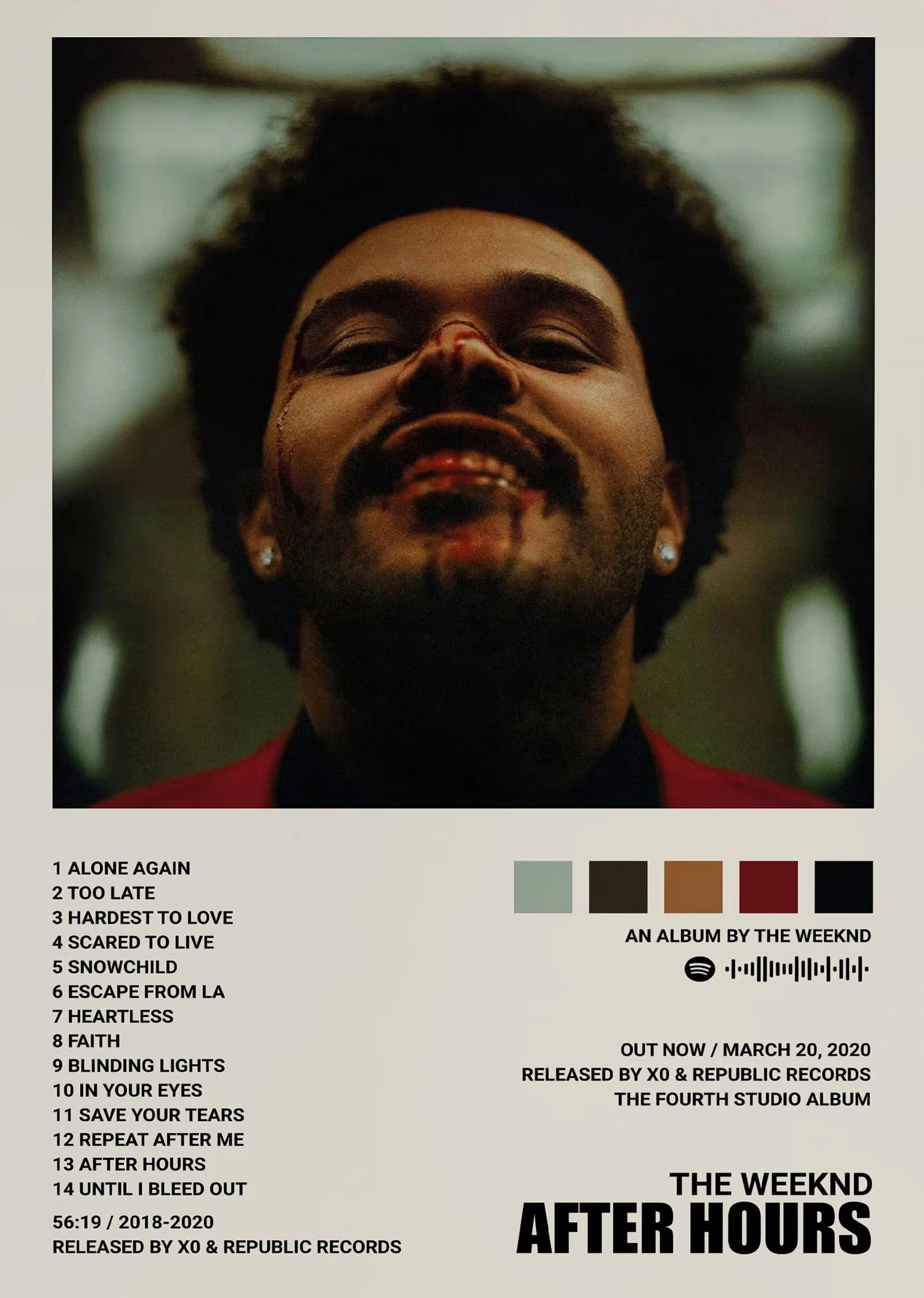 Music Album Star The Weeknd Hip Hop Posters Prints Canvas Painting Singer Wall Art Picture for Living Room Home Decoration Gift