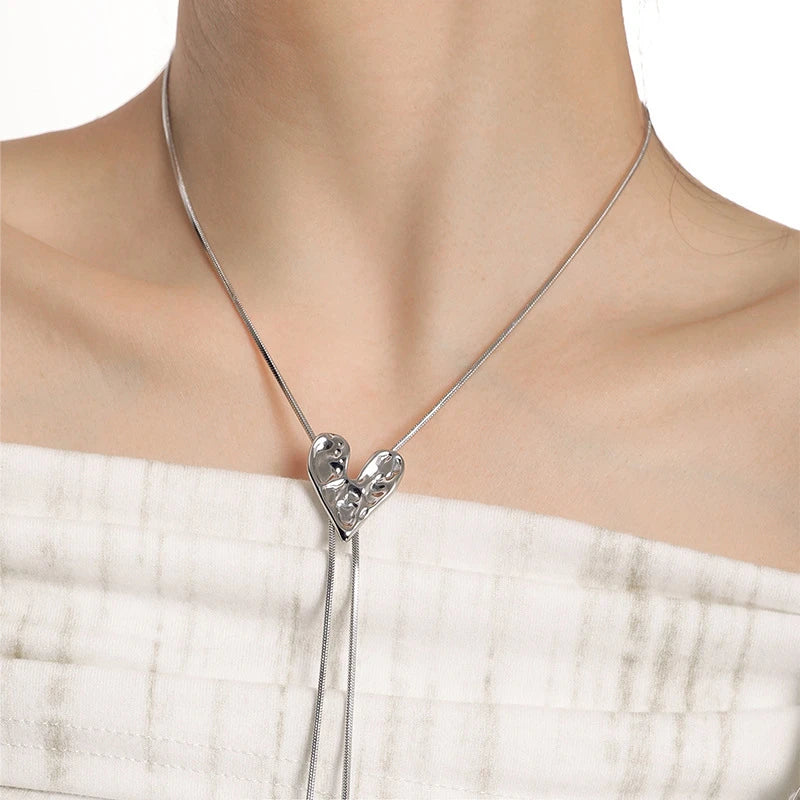 Sparkling Rhinestone Rotatable Snowflake Long Tassel Necklace For Women Crystal Zircon Pearl Cross Choker Girl Christmas Jewelry