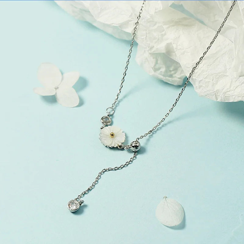 925 Sterling Silver Necklace Heart Pendant Love Adjustable Choker Elegant for Women Girl Jewelry Gift Dropshipping Wholesale