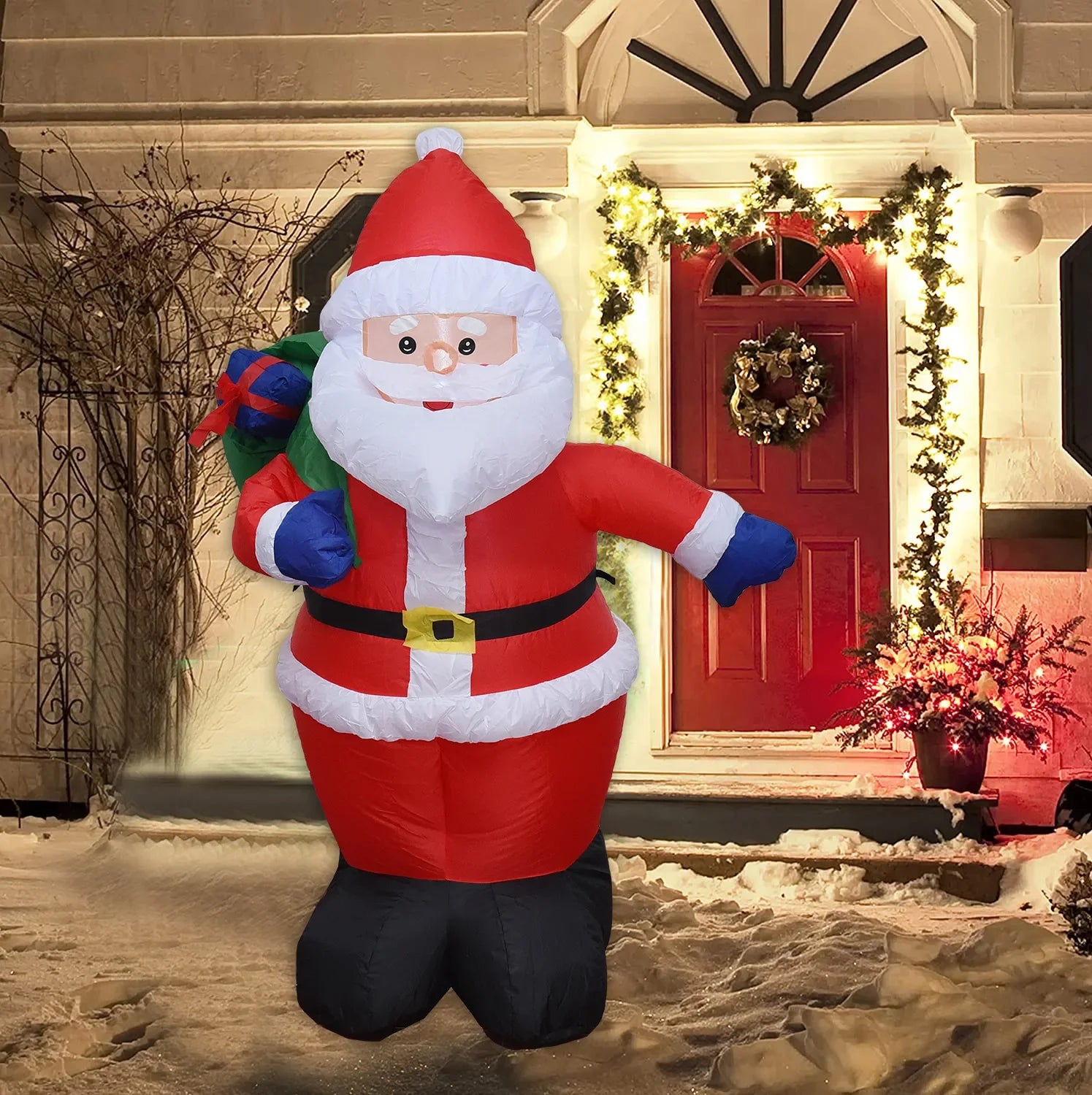 Christmas Inflatable Decorations Outdoor Garden Courtyard Decoration Large Snowman Santa Claus Christmas Tree Inflatable Toys