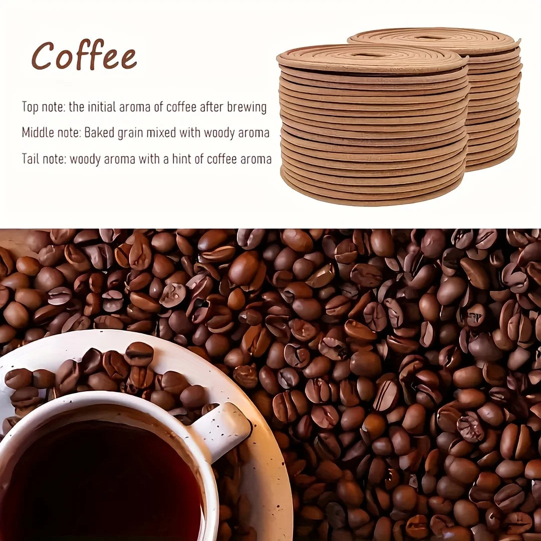 High-Quality Coffee Coil Incense, Premium Scented Home Fragrance with a Stand, Suitable for Yoga, Meditation, And Home Air Purif