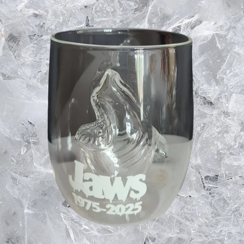3D Shark Glass Cup Stemless Wine Glass Funny Transparent Water Cup for Beer Whiskey Cocktail Home Decor Gift Drinkware Accessory