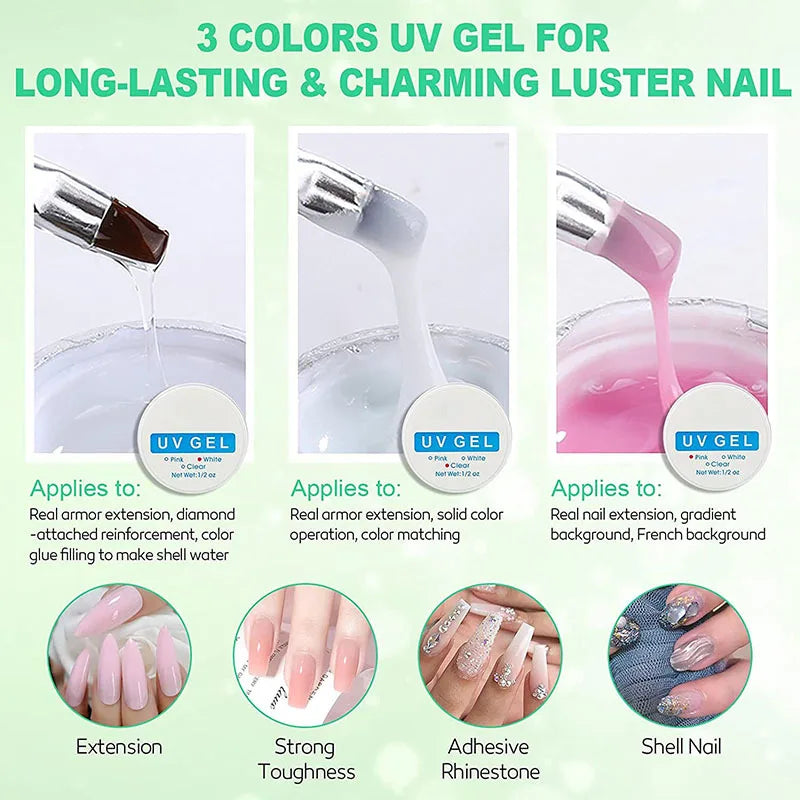 Acrylic Nail Kit Acrylic Powder With Acrylic Liquid For Gel Nails With UV Lamp For Gel Nails Set DIY Gifts For Women