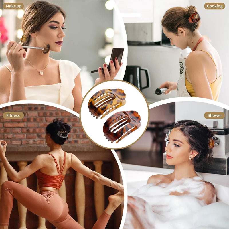 Flat Hair Clips For Women French Korean Style Hair Claws Accessories Trendy Hair Pin Clip Leopard Hair Clip Top Simple Headpiece