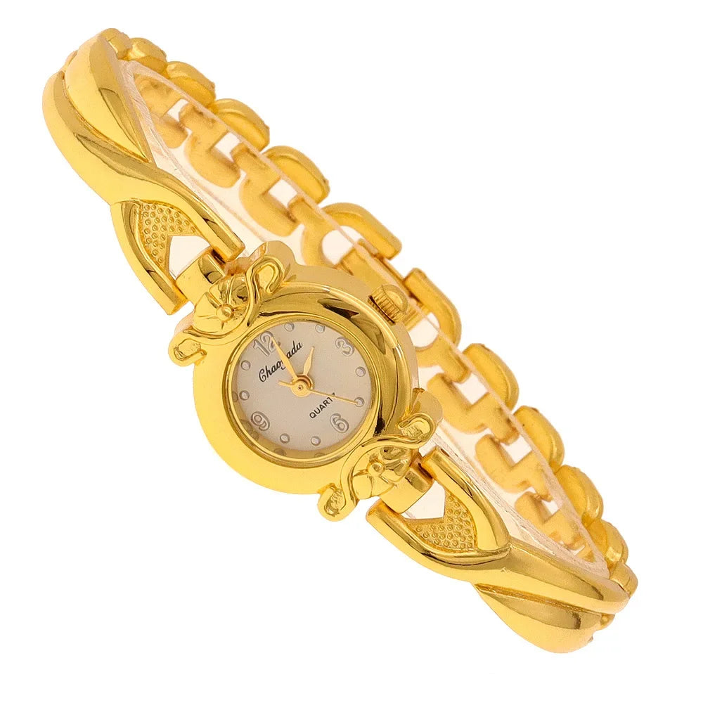 Luxury Woman Lady Pendant Bangle Bracelet Wristwatches Young Female Girls Waterproof Gifts Thin Strap Watches gold watch women