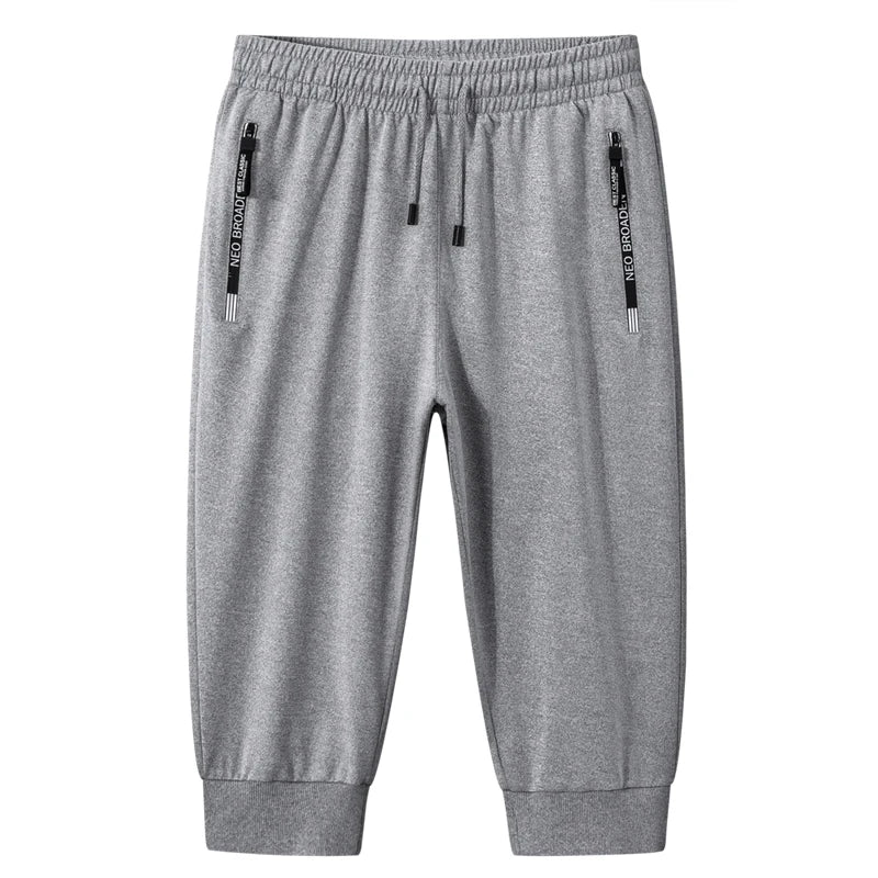 Summer Men Zipper Pocket Shorts Ice Silk Running Gym Sport Shorts Quick Dry Beach Short Pant Fitness Jogging Casual Sportswear